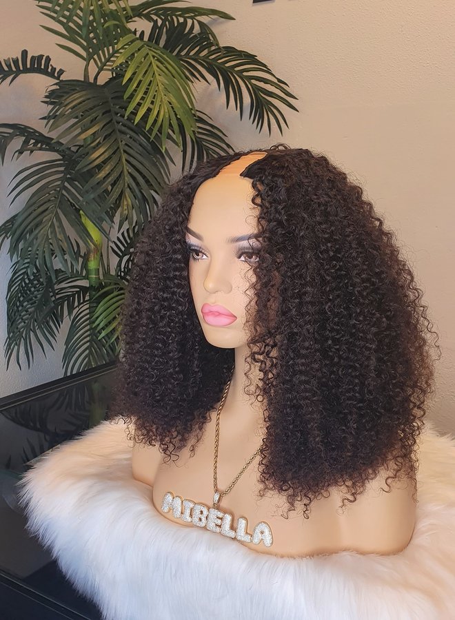 Mokka Obscura - Kinky Curly U Part Wig 16" Raw* Indian Hair