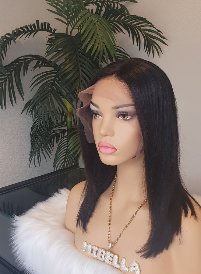 Black Diamond - Frontal Wig Bob Remy Hair 12"