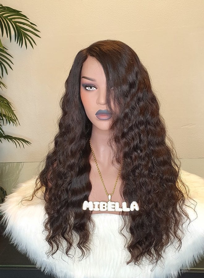 Black Forest Bloom - Frontal Wig Loose Curly 20" - Steamed Raw Indian Hair