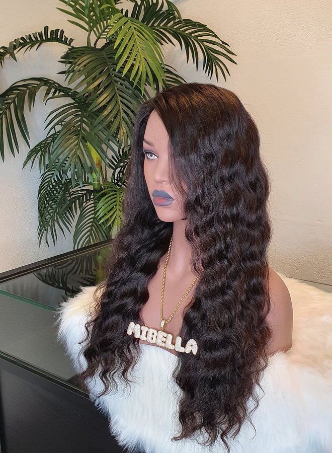 Black Forest Bloom - Frontal Wig Loose Curly 20" - Steamed Raw Indian Hair