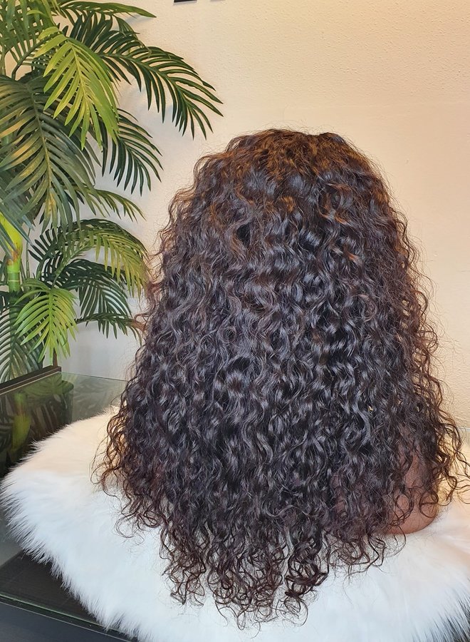 Ebony Dream	- 5x5 Closure Wig Raw* Indian Moroccan Curly 20" HD Lace