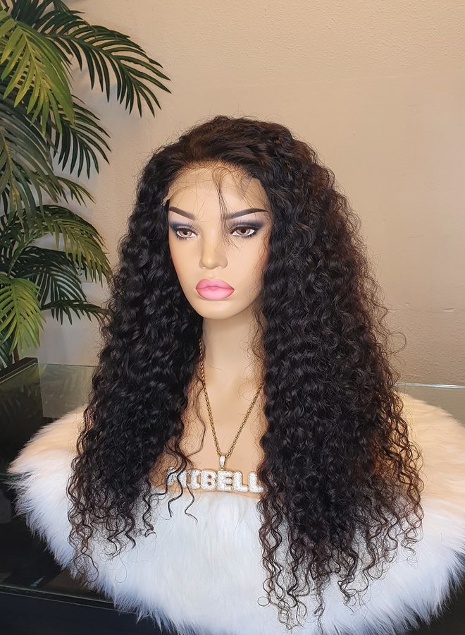 Marrón Glamour - 4x4 Closure Wig Raw* Indian Caribbean Curly 22"