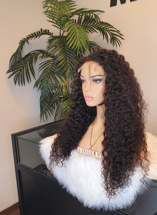 Marrón Glamour - 4x4 Closure Wig Raw* Indian Caribbean Curly 22"