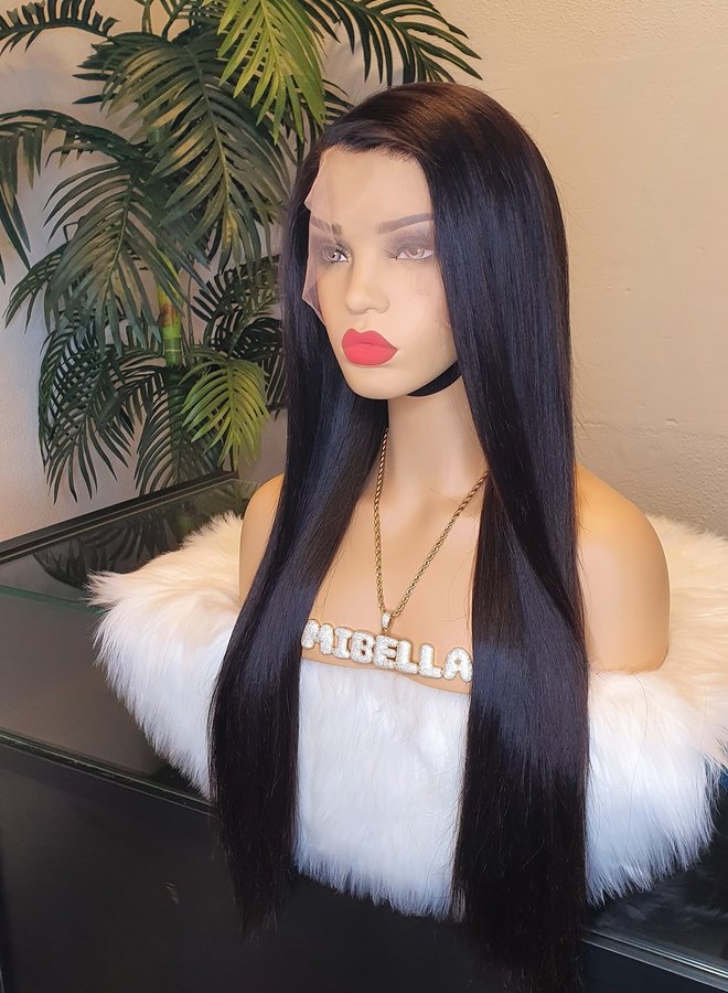 Marrón Sfumato - Frontal Wig Natural Straight 26" - Raw Vietnamese Hair