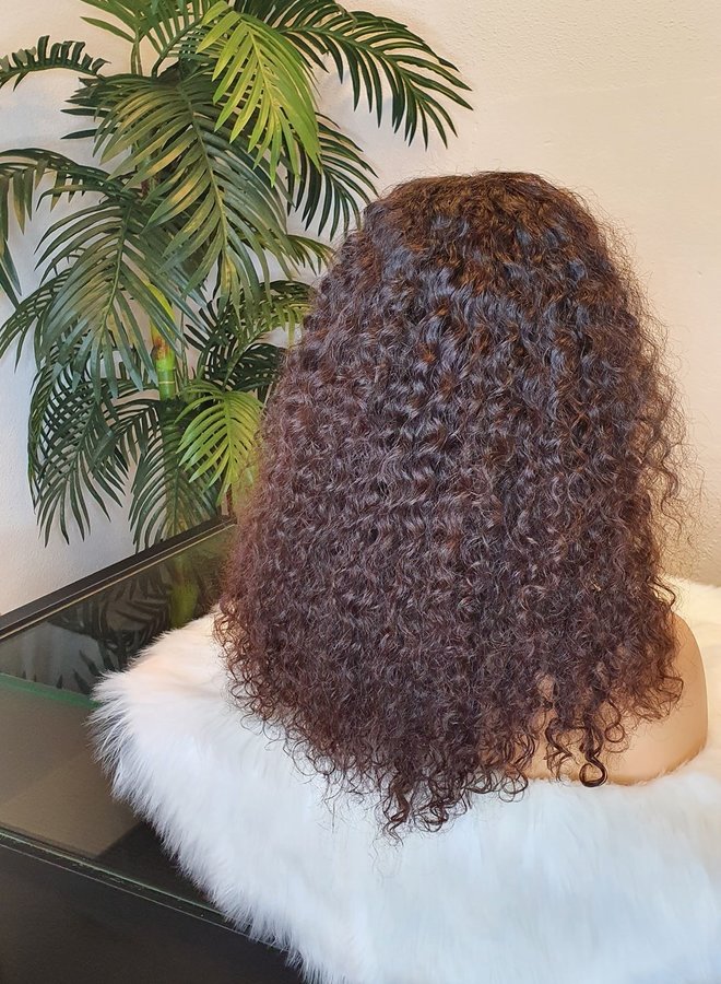 Caffè Sombra - 5x5 HD Closure Wig Raw* Indian Caribbean Curly 16" - 330 gram