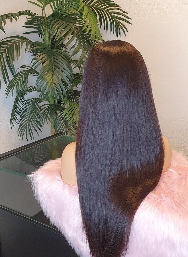 Brunette Blossom - HD Frontal Wig Natural Straight - Raw Vietnamese Hair