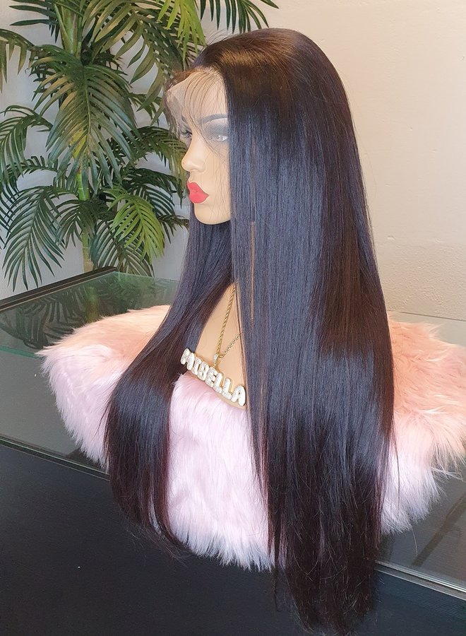 Mocha Blossom - Frontal Wig Natural Straight 24" - Raw Vietnamese Hair