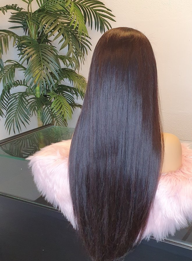 Mocha Blossom - Frontal Wig Natural Straight 24" - Raw Vietnamese Hair