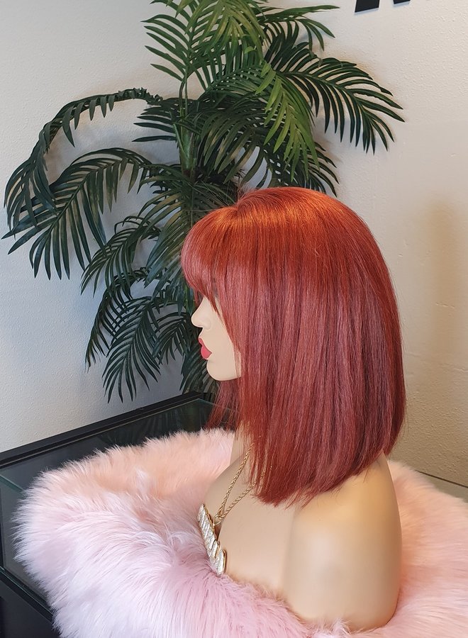 Fifth Element	- Ginger Bob Frontal Wig 12" Remy Hair