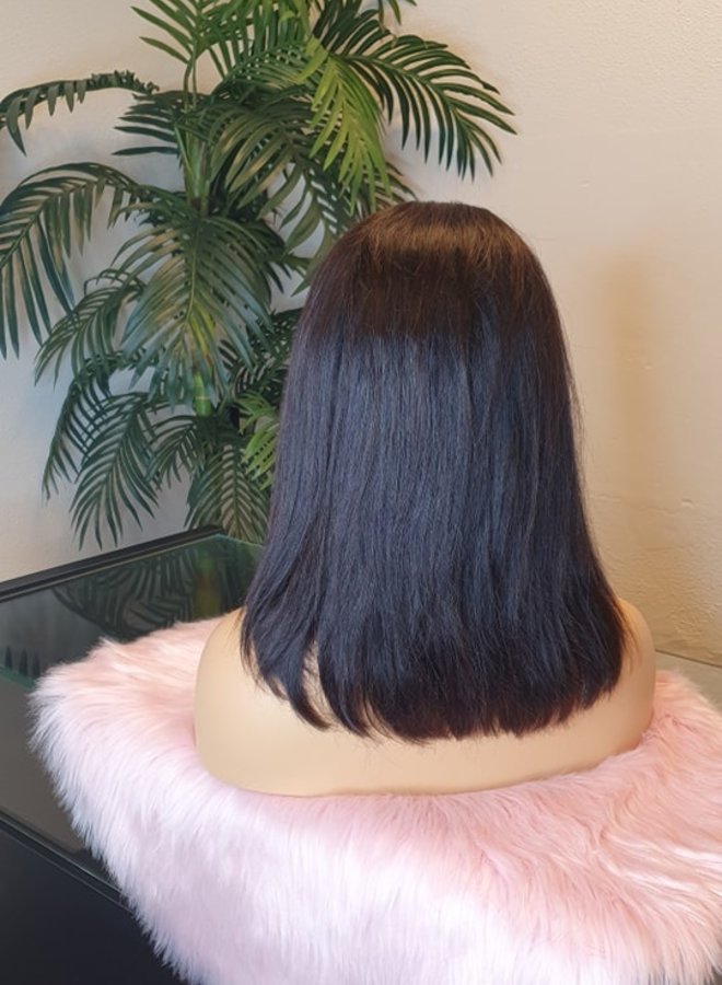 Plum Goddess - 4x4 HD Closure Wig Remy Straight Bob