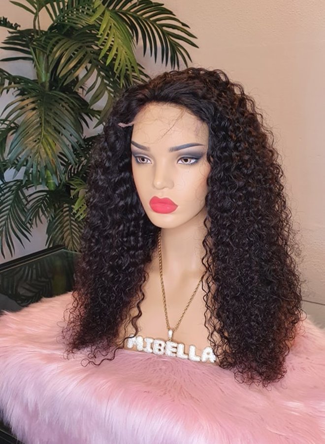 Dark Cinnamon - 5x5 HD Closure Wig Raw* Indian Deep Curly 20"