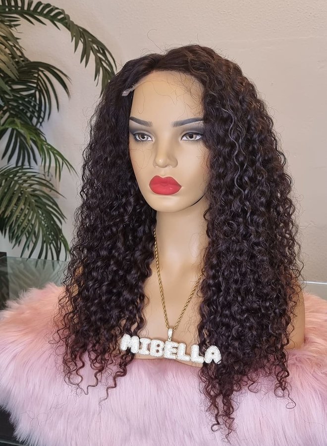 Forest Queen	- Closure Wig Caribbean Curly 20" - Steamed Raw Indian Hair
