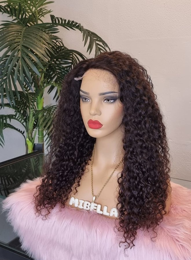 Forest Queen	- Closure Wig Caribbean Curly 20" - Steamed Raw Indian Hair