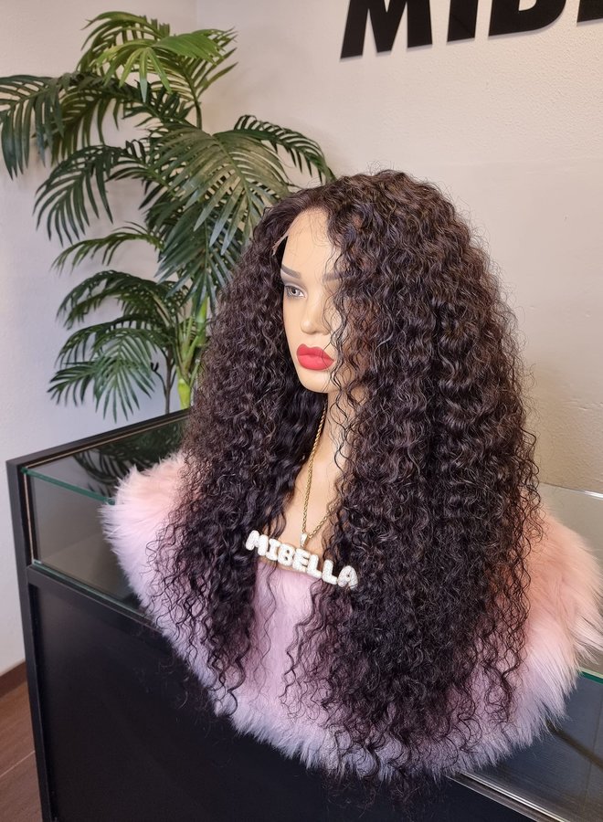 Natural Terrain - HD Closure Wig Caribbean Curly 24" - Steamed Raw Indian Hair