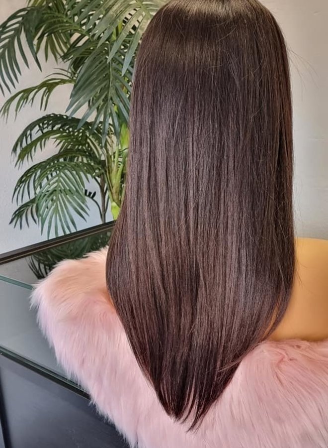 Sultry Shadow - HD Closure Wig Raw Indian Straight Hair 16"