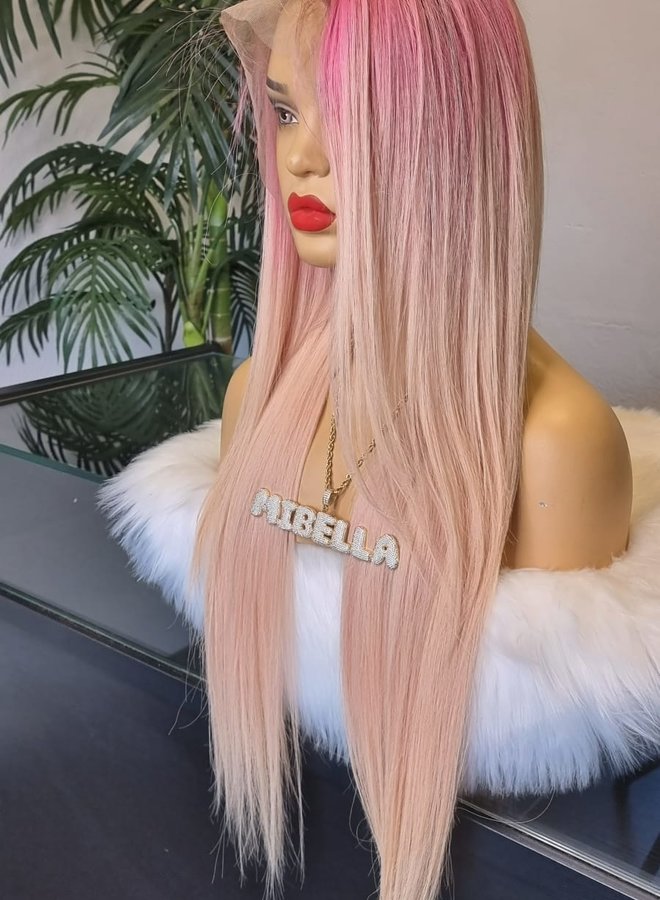 Pink Romance - 26" Raw Indian Hair Frontal Wig - Ombre Hair