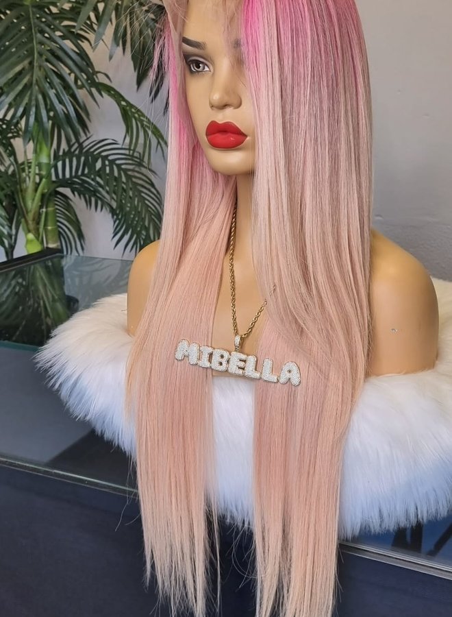 Pink Romance - 26" Raw Indian Hair Frontal Wig - Ombre Hair