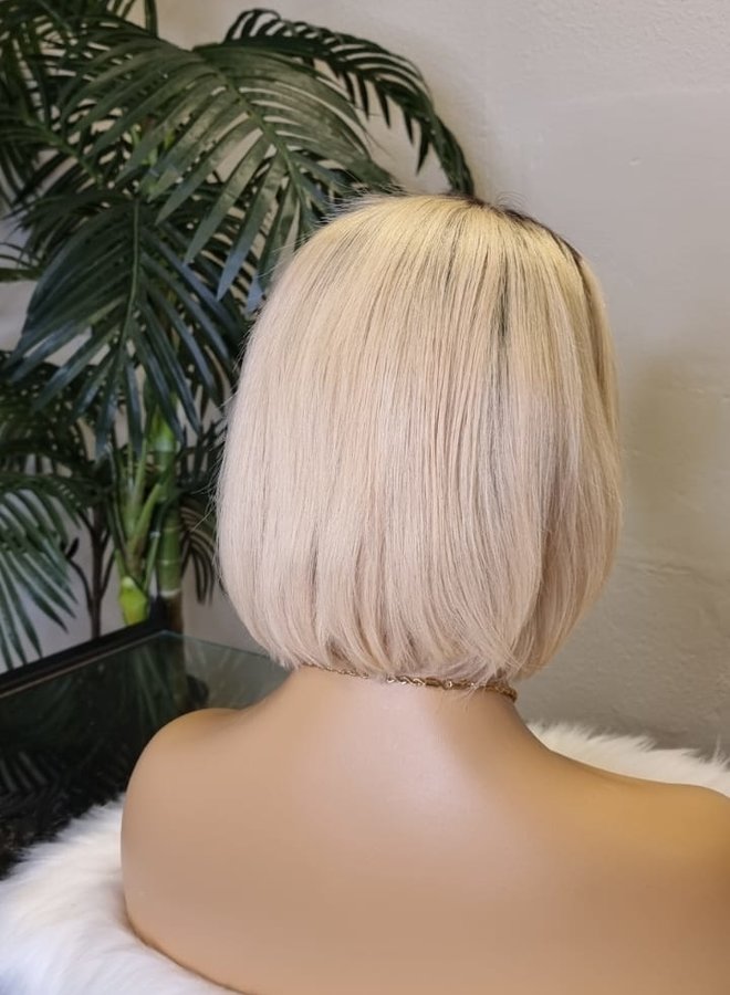 Misty Blonde - Closure Wig Blonde Bob - Remy Hair