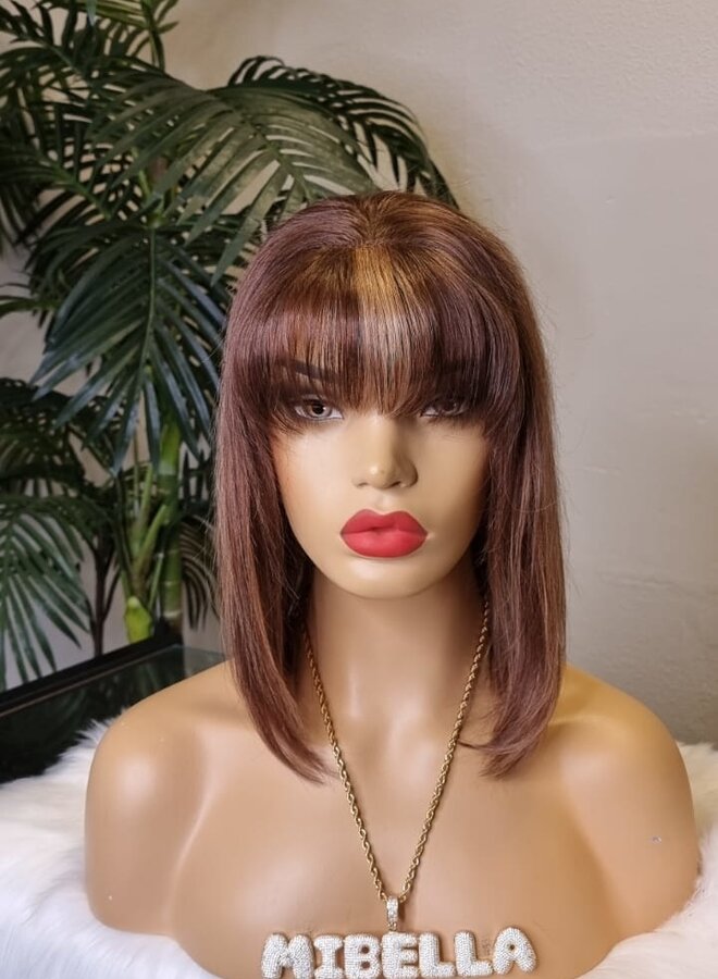 Rich Earth - Front Lace Wig Natural Straight 10" - Remy Hair