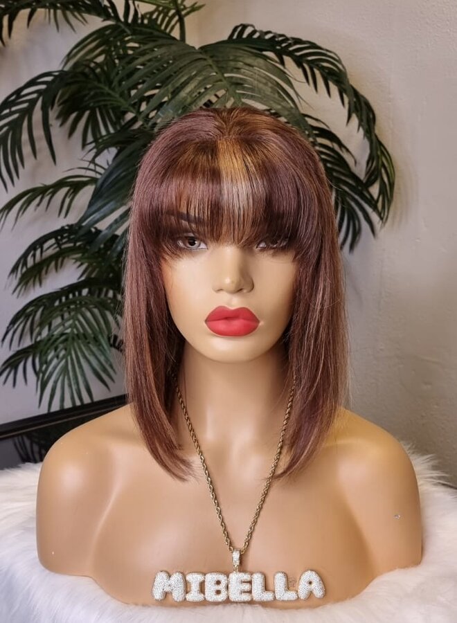 Rich Earth - Front Lace Wig Natural Straight 10" - Remy Hair