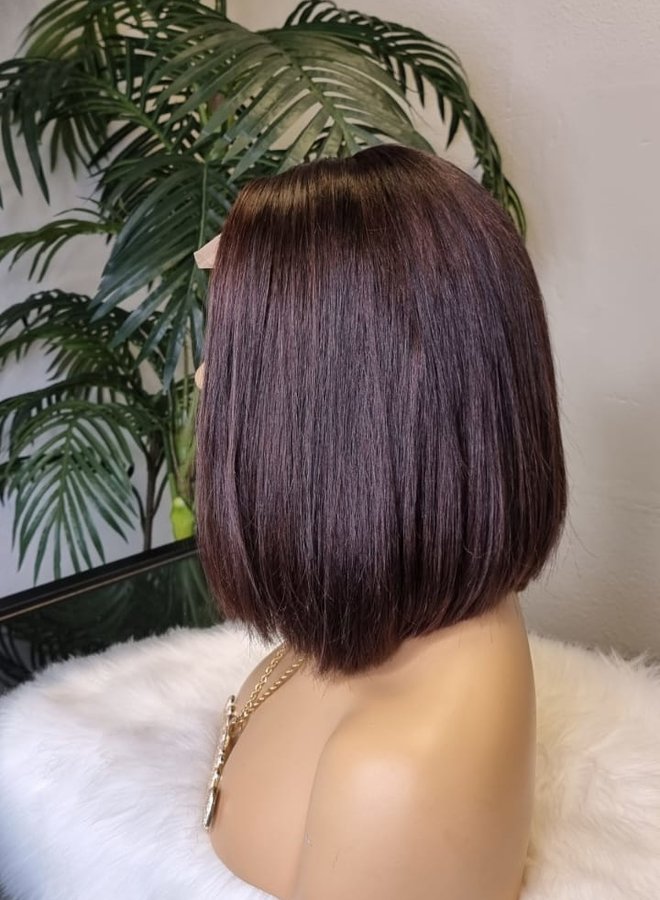 Velvet Wine - Closure Wig Natural Straight 10" - Raw Indian Straight Bob