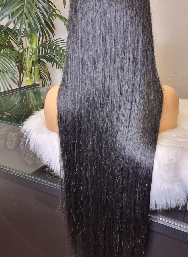 Slate Lavender - U Part Wig Natural Straight - Remy Vietnamese Hair