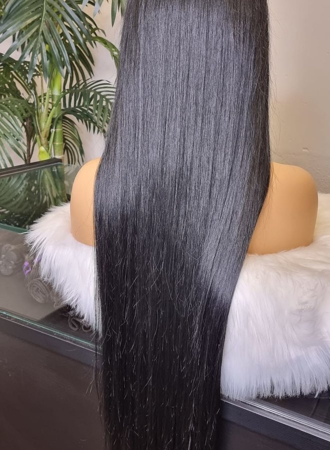 Slate Lavender - U Part Wig Natural Straight - Remy Vietnamese Hair