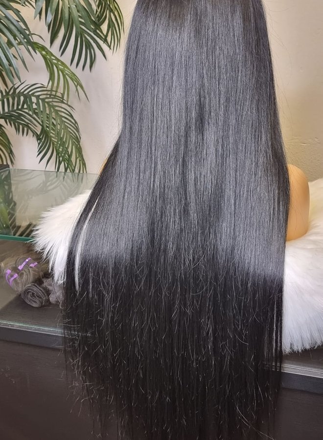 Slate Lavender - U Part Wig Natural Straight - Remy Vietnamese Hair