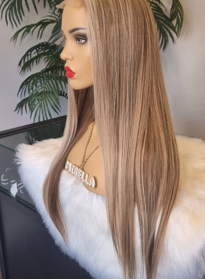 Rosewood Silk - Closure Wig Blonde 22" - Colored Raw Indian Hair