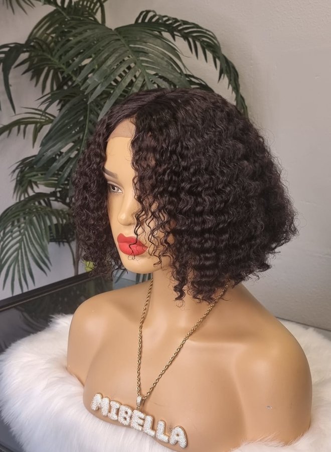 Midnight Chic - Closure Wig Kinky Curly 8" - 100% Human Hair