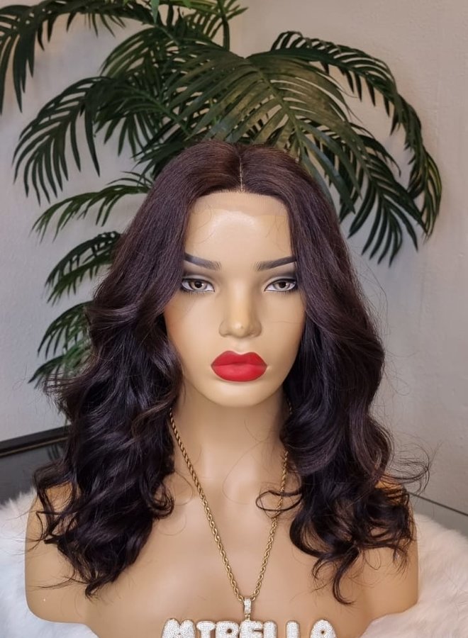 Tulip Dream - Closure Wig Body Wave 14"  - Steamed Raw Indian Hair