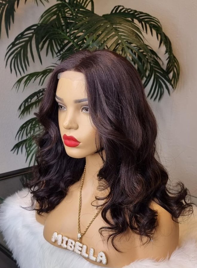 Tulip Dream - Closure Wig Body Wave 14"  - Steamed Raw Indian Hair