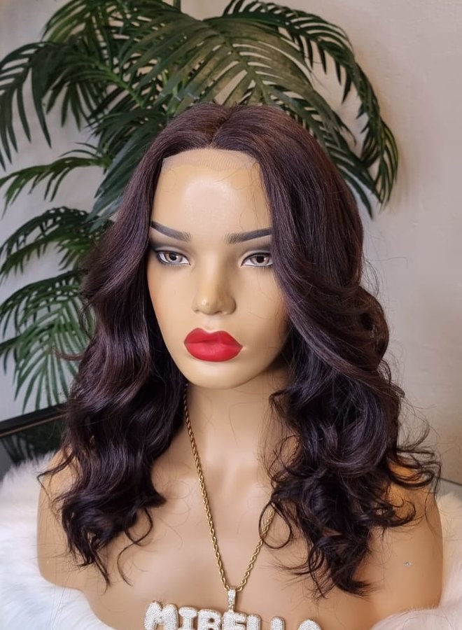 Tulip Dream - Closure Wig Body Wave 14"  - Steamed Raw Indian Hair