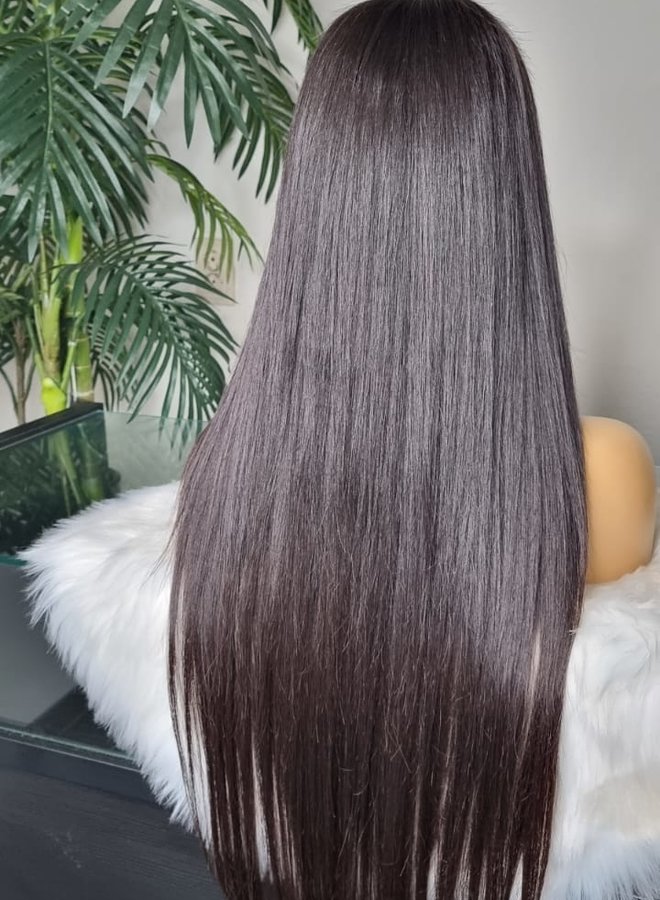 Mulberry Magic - Closure Wig Natural Straight 24" - Raw Indian Hair