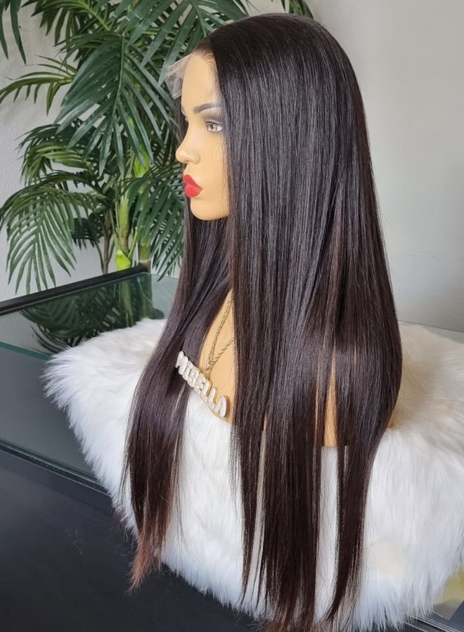 Cocoa Paradise - HD Closure Wig Natural Straight 24" - Raw Indian Hair