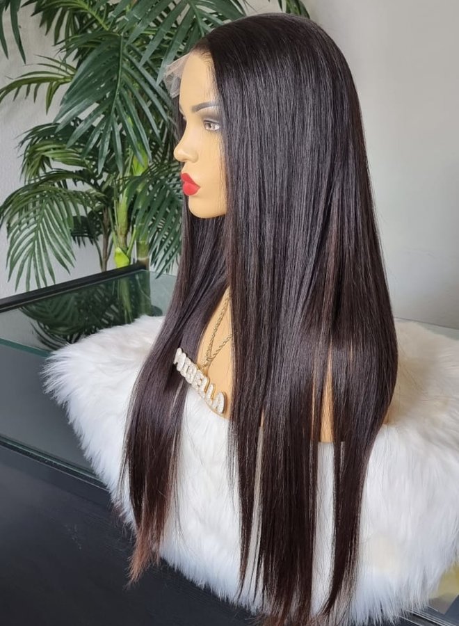 Cocoa Paradise - HD Closure Wig Natural Straight 24" - Single Donor Raw Vietnamese Hair