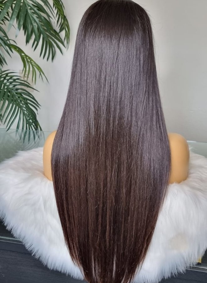 Cocoa Paradise - HD Closure Wig Natural Straight 24" - Single Donor Raw Vietnamese Hair
