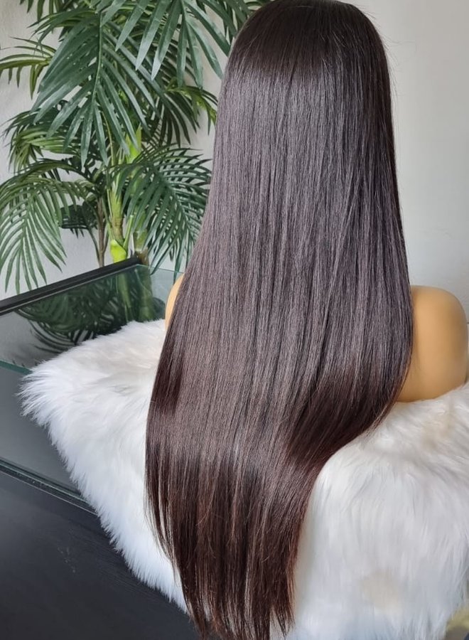 Cocoa Paradise - HD Closure Wig Natural Straight 24" - Single Donor Raw Vietnamese Hair