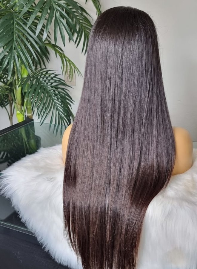 Cocoa Paradise - HD Closure Wig Natural Straight 24" - Single Donor Raw Vietnamese Hair