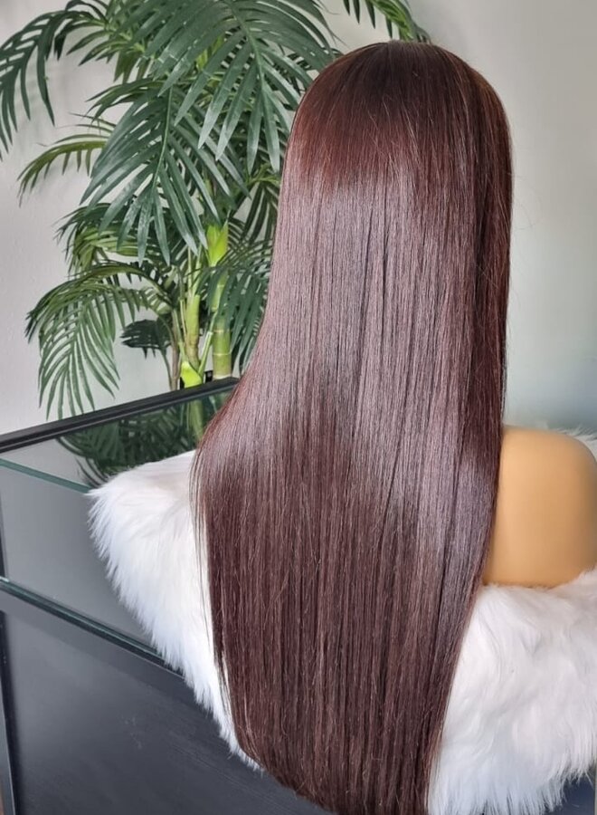 Brownie - Closure Wig Natural Straight 22" - Remy Vietnamese Hair