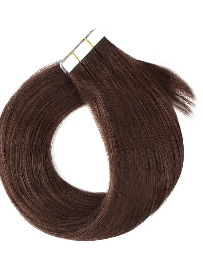 #4 Choco Brown Straight - Tape In Extensions