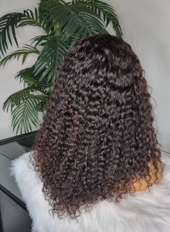 Sienna Sirena - 5x5  HD Closure Wig Caribbean Curly 18" - Steamed Raw Indian Hair