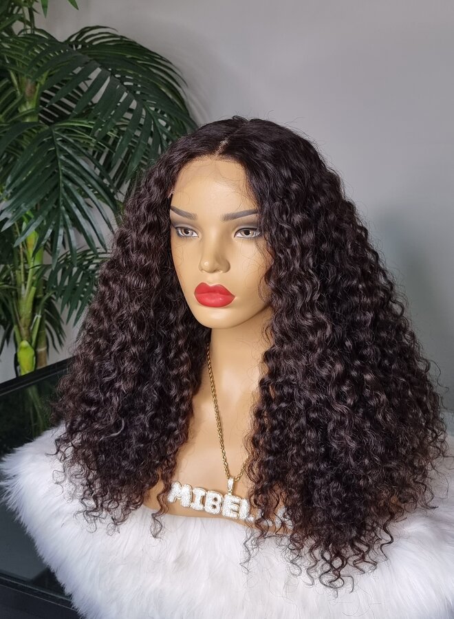 Sienna Sirena - 5x5  HD Closure Wig Caribbean Curly 18" - Steamed Raw Indian Hair