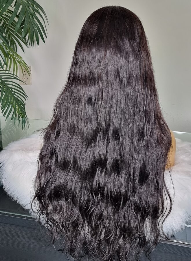Brunette Bella - 5x5 Closure Wig Natural Wavy 24" - Remy Vietnamese Hair