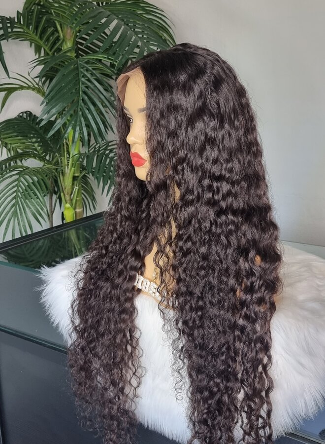 Noche Nobile	- Frontal Wig Caribbean Curly 30" - Steamed Raw Indian Hair