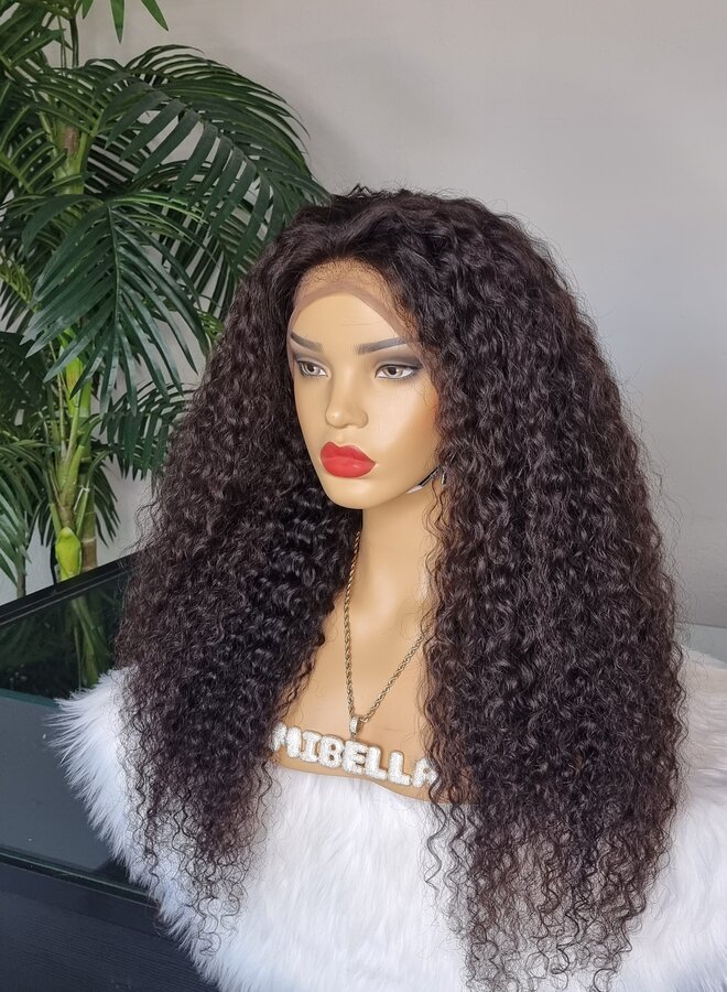Nuit Noisette - Frontal Wig Deep Curly 24" - Steamed Raw Indian Hair - Cap M