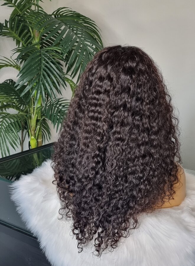 Bruno Elegante - 5x5 HD Closure Wig Caribbean Curly 20" - Steamed Raw Indian Hair