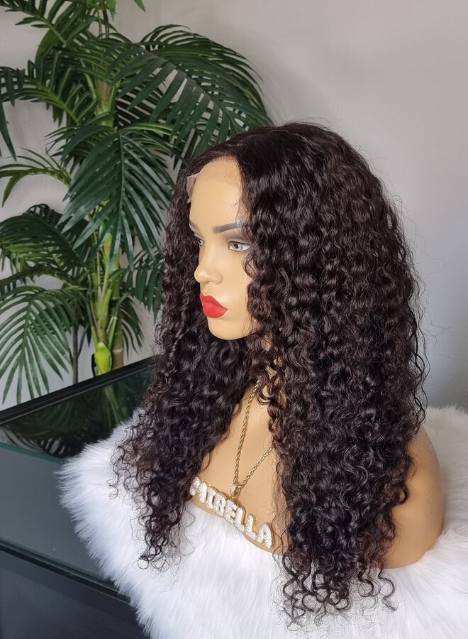 Bruno Elegante - 5x5 HD Closure Wig Caribbean Curly 20" - Steamed Raw Indian Hair