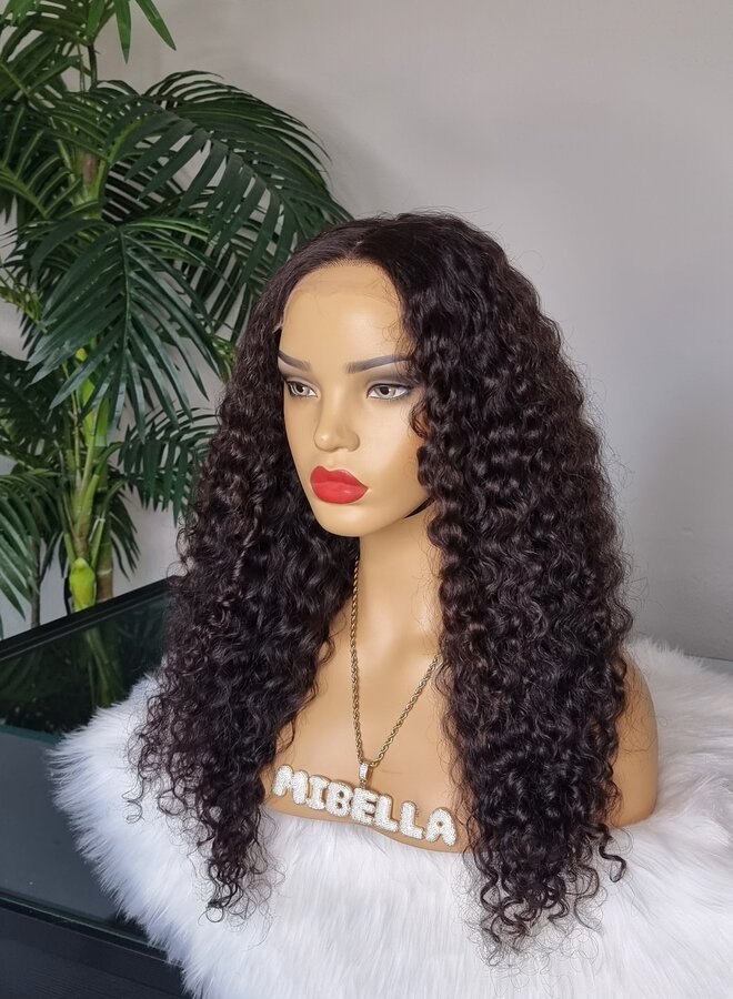 Bruno Elegante - 5x5 HD Closure Wig Caribbean Curly 20" - Steamed Raw Indian Hair