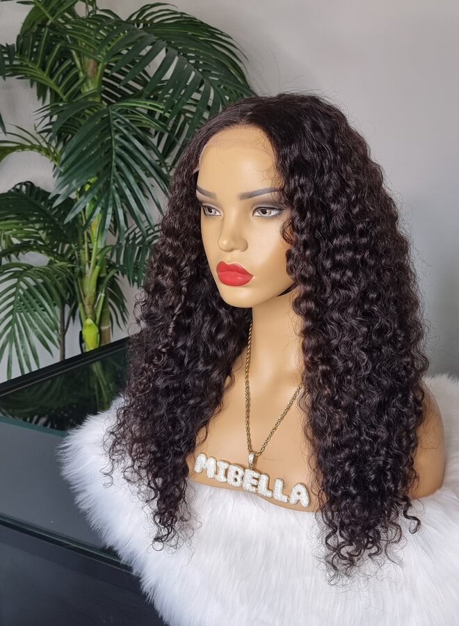 Bruno Elegante - 5x5 HD Closure Wig Caribbean Curly 20" - Steamed Raw Indian Hair